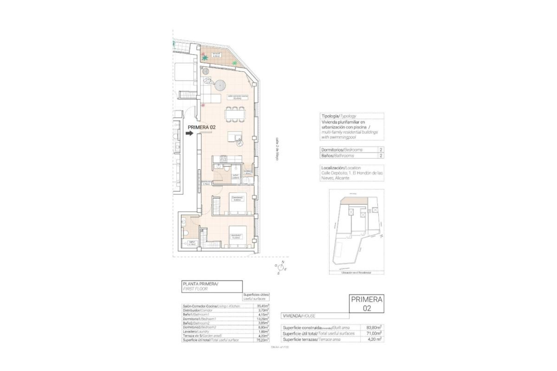 Nieuwbouw - Appartement  - Hondón de las Nieves