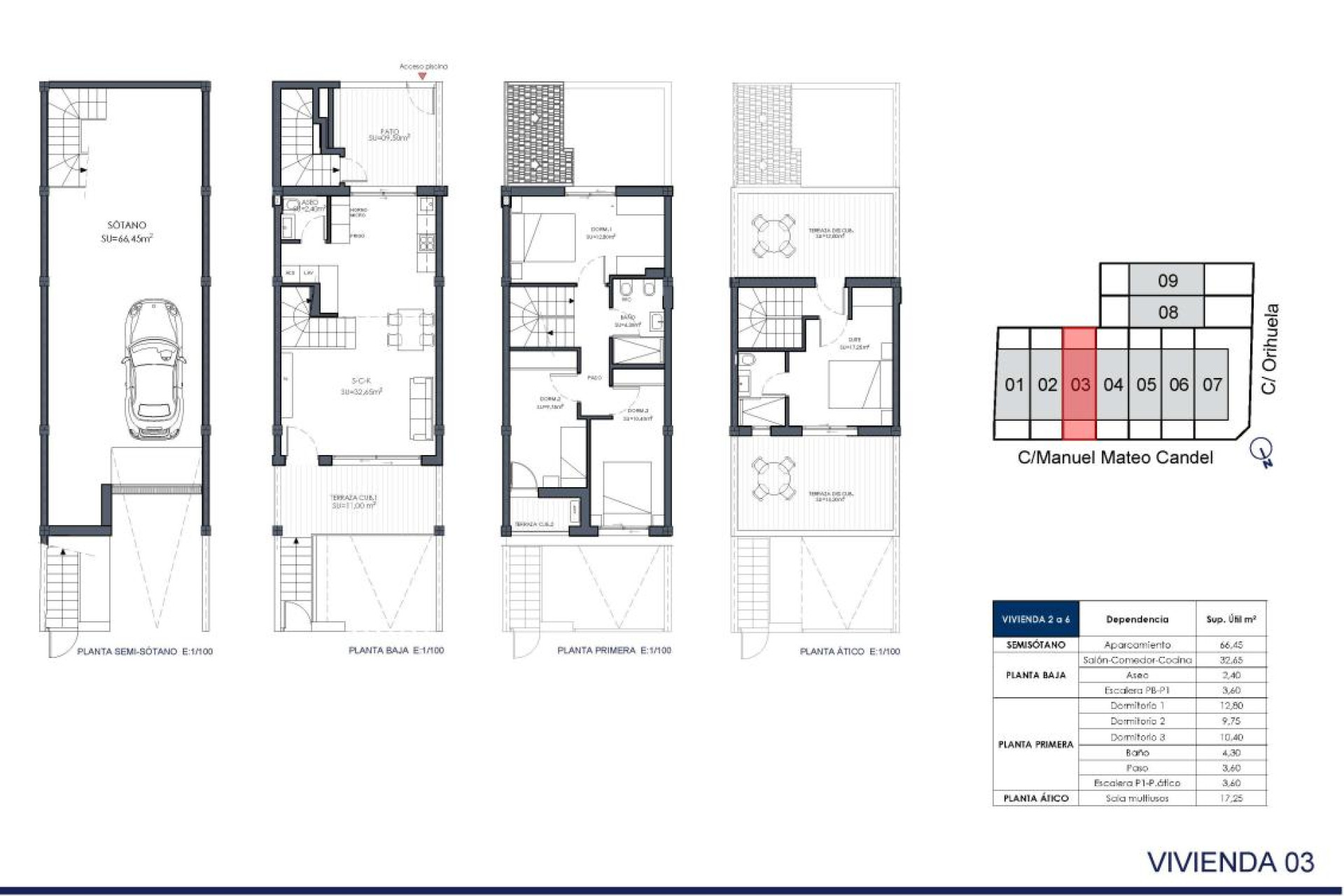 Nouvelle construction - Adosados - Rafal - Calle Manuel Mateo Candel, 242