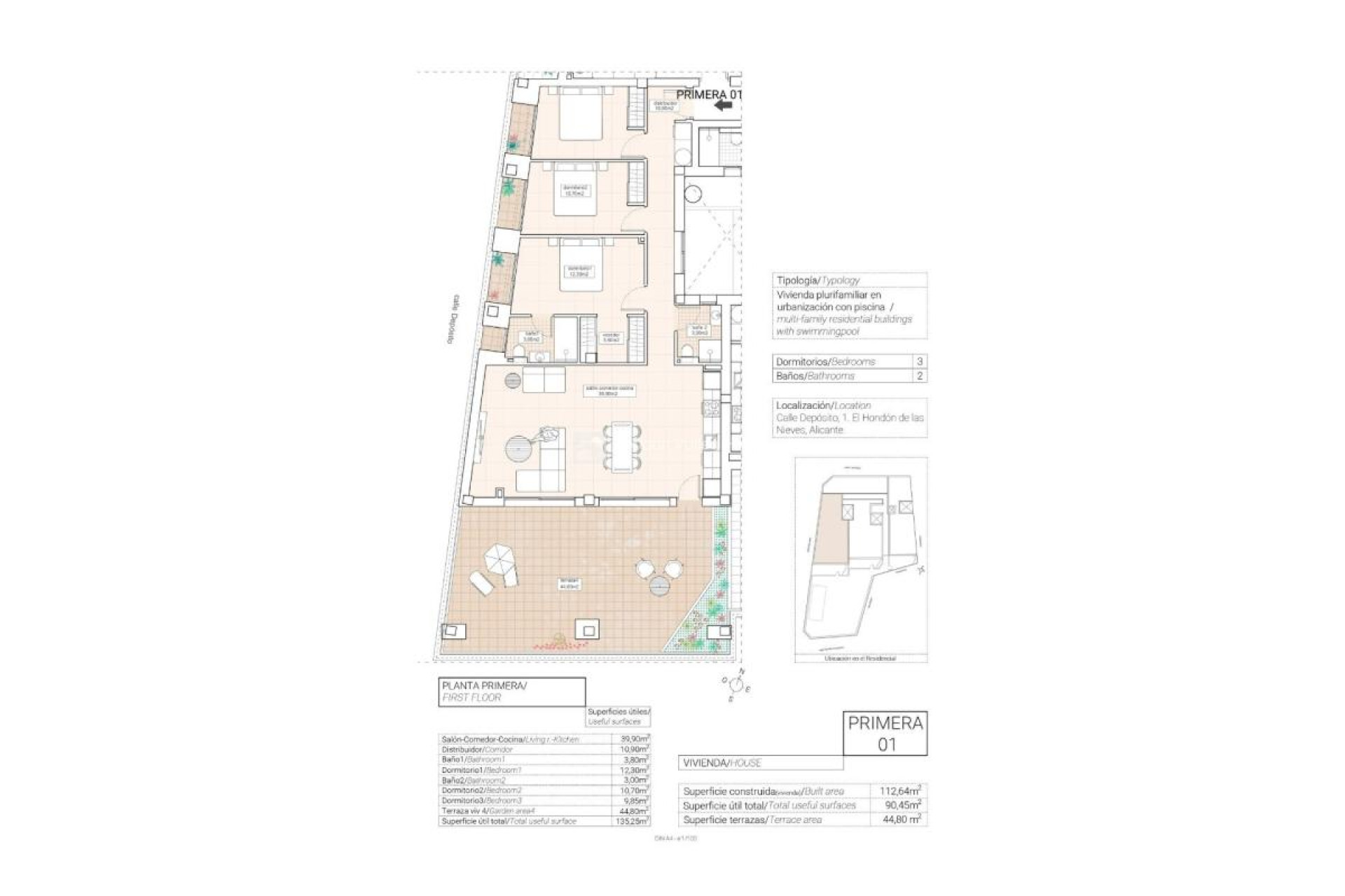 Nouvelle construction - Appartement - Hondón de las Nieves