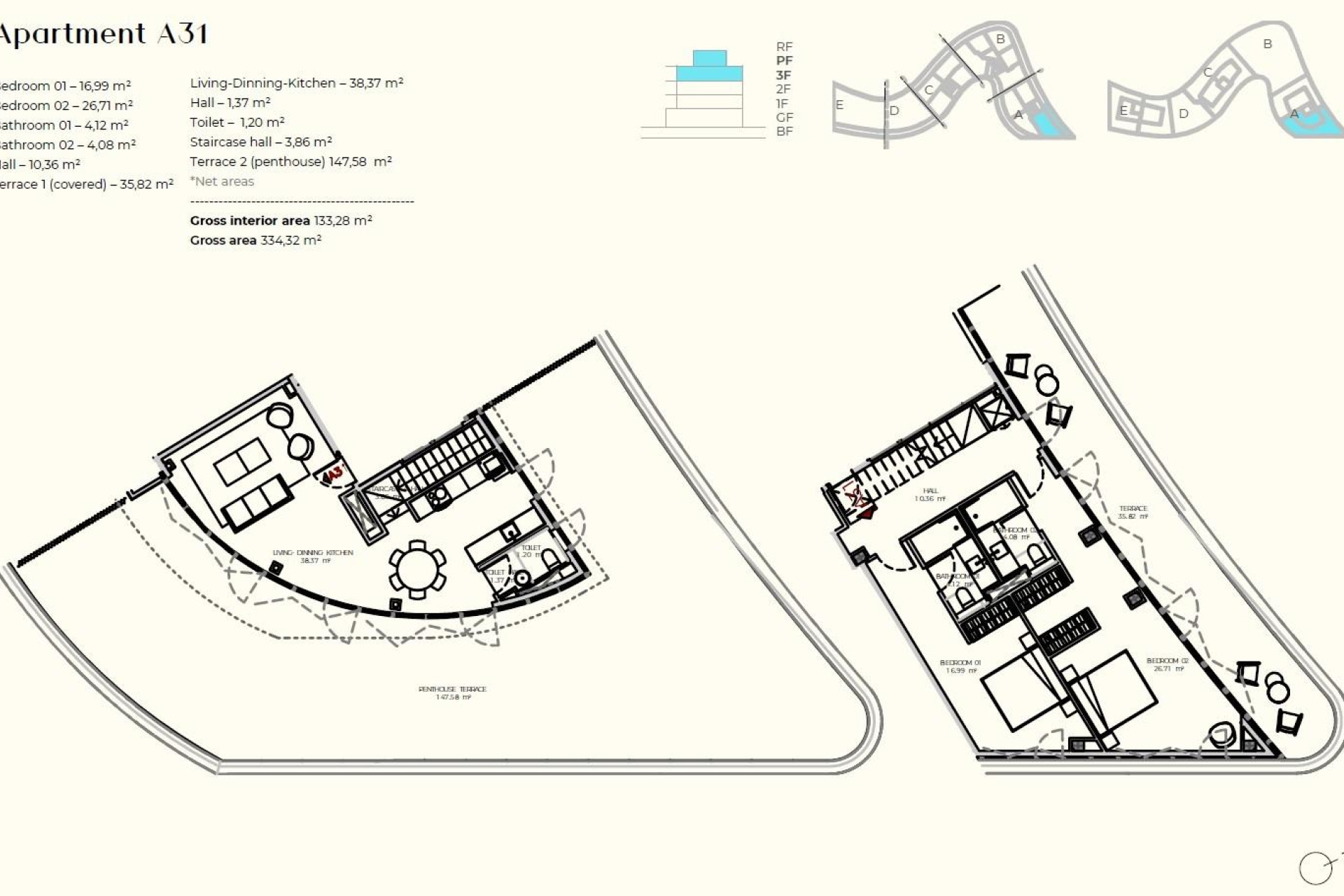 Nouvelle construction - Penthouse -  Dúplex - Eivissa - Marina Botafoc - Talamanca