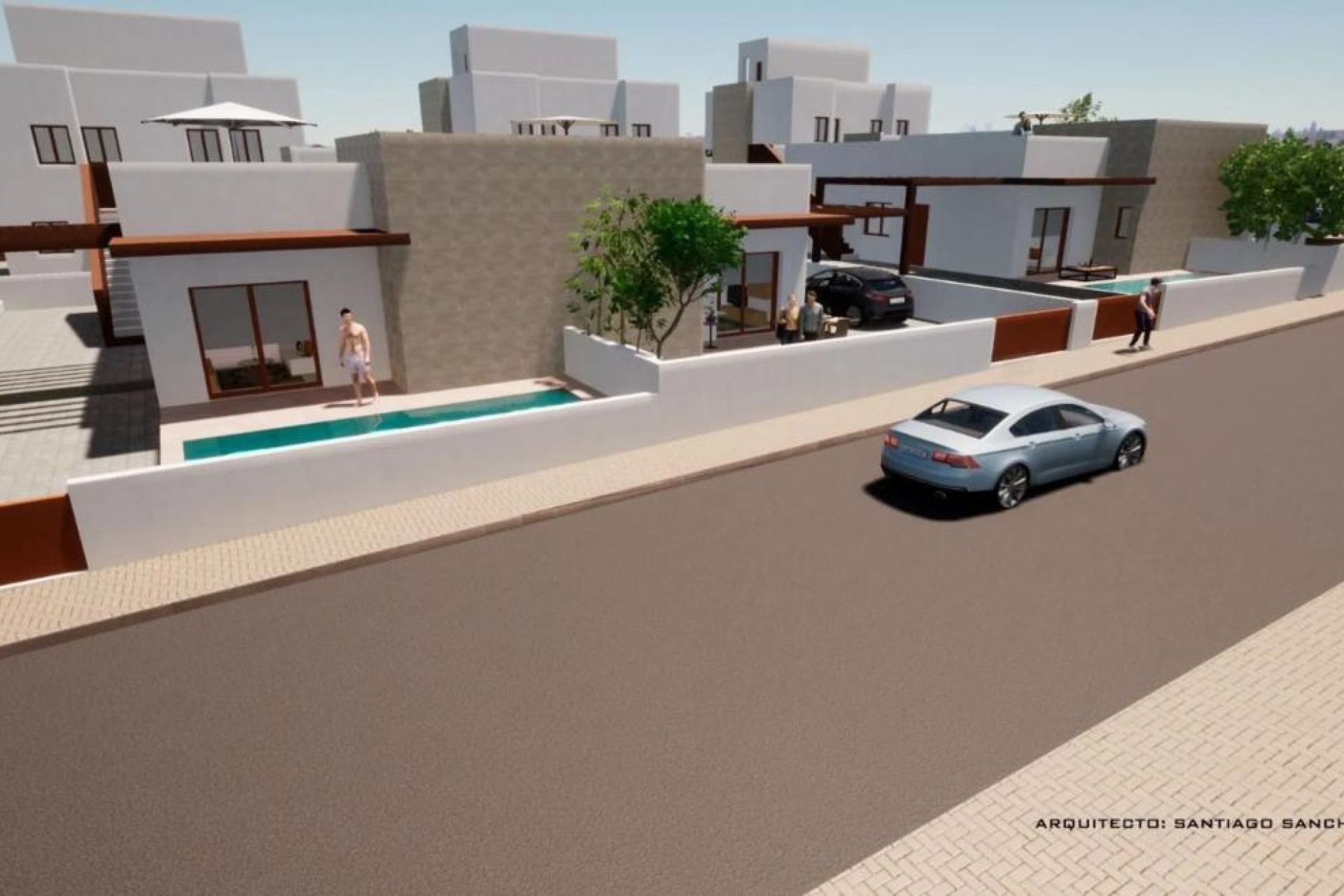 Obra nueva - Adosados - Mazarrón - Calle Presbiterio Jesus Garcia s/n