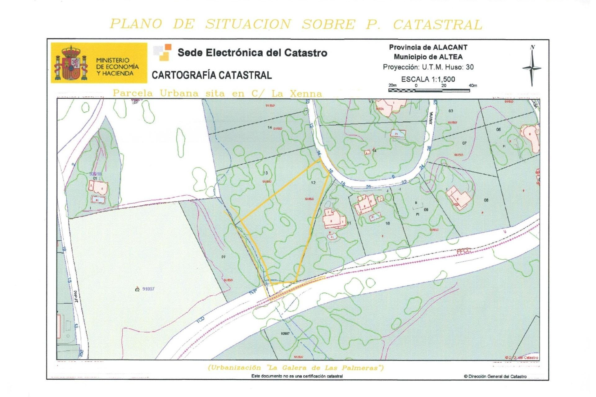 Resale - Parcela - Altea - Galera de las palmeras
