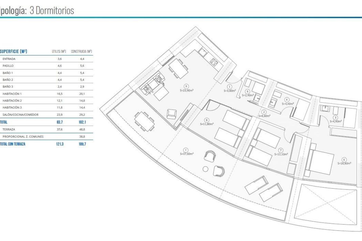 Resale - Apartment  - Benidorm - Poniente