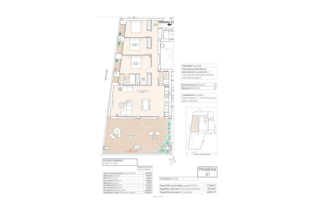 Nouvelle construction - Appartement - Hondón de las Nieves