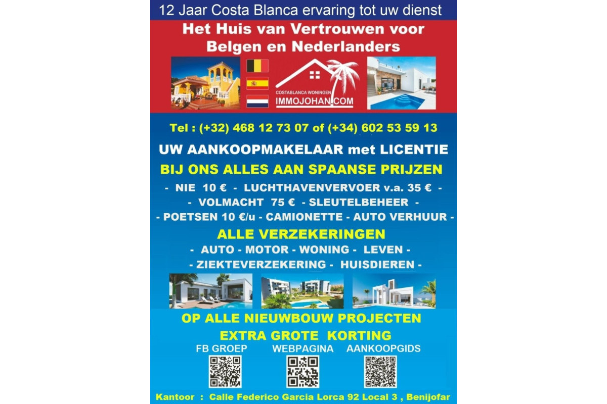 Nieuwbouw - Half Vrijstaande Woning - San Fulgencio