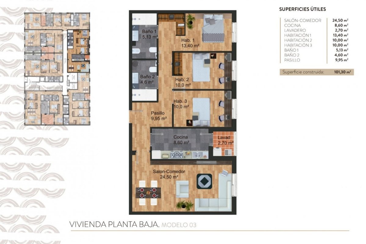 Nouvelle construction - Appartement - Torre Pacheco - - CENTRO  -