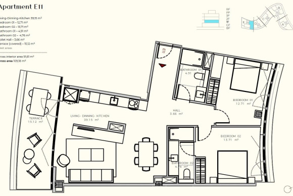 Nouvelle construction - Appartement - Eivissa - Marina Botafoc - Talamanca