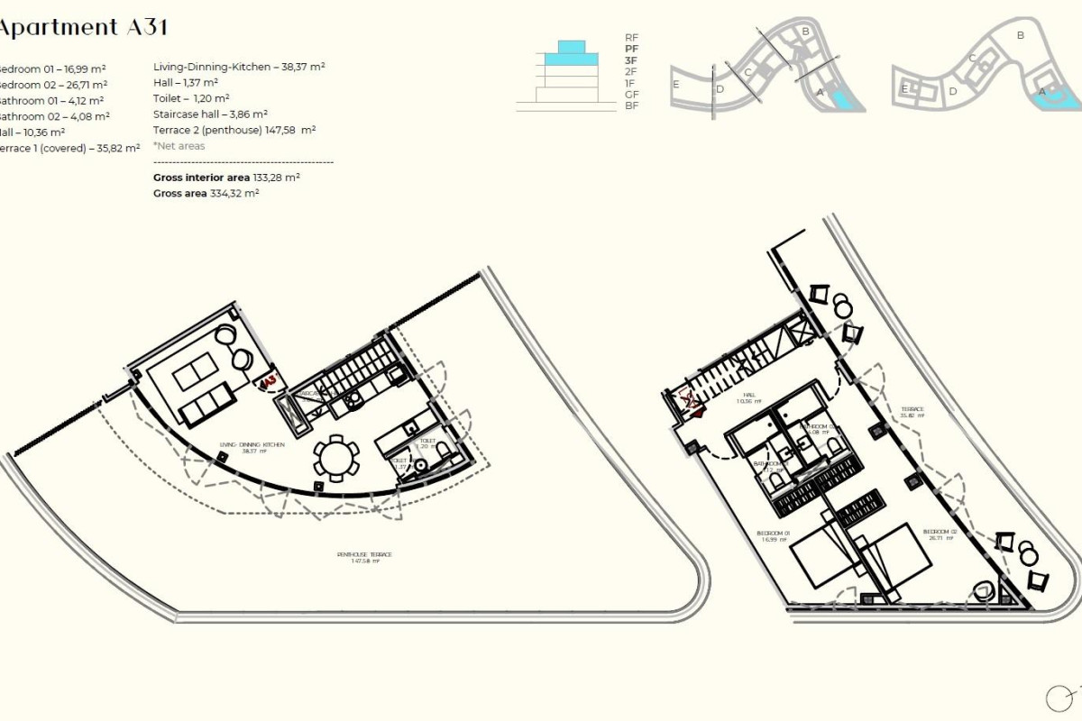 Obra nueva - Ático Dúplex - Eivissa - Marina Botafoc - Talamanca