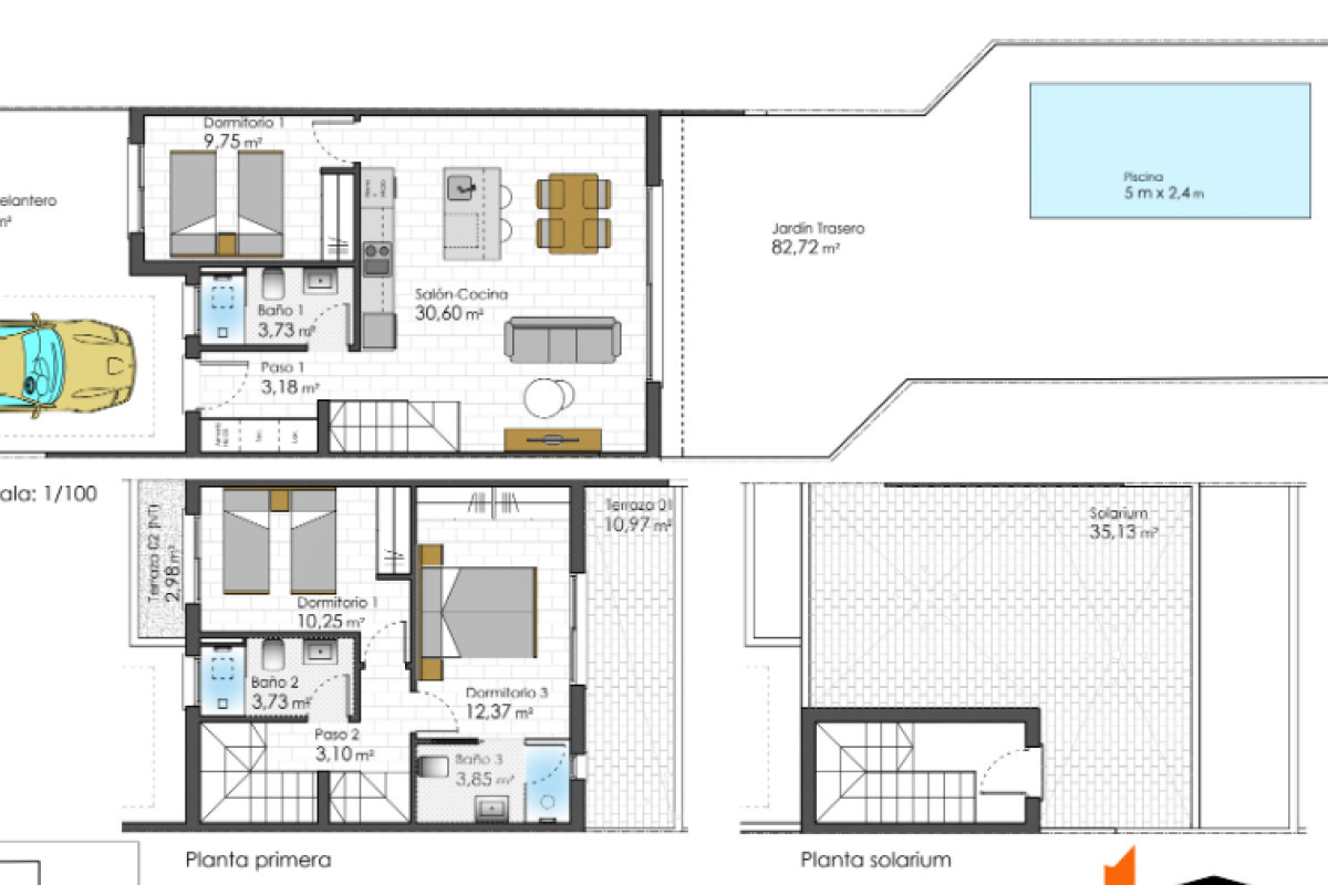 Nieuwbouw - Adosados - San Javier - 30720