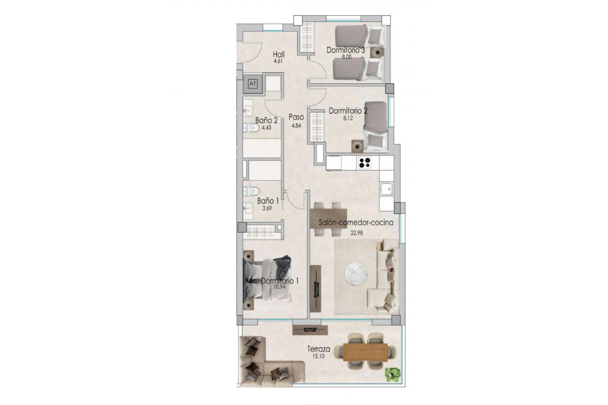 Nouvelle construction - Áticos - Santa Pola - 03130, Calle Elda, 228