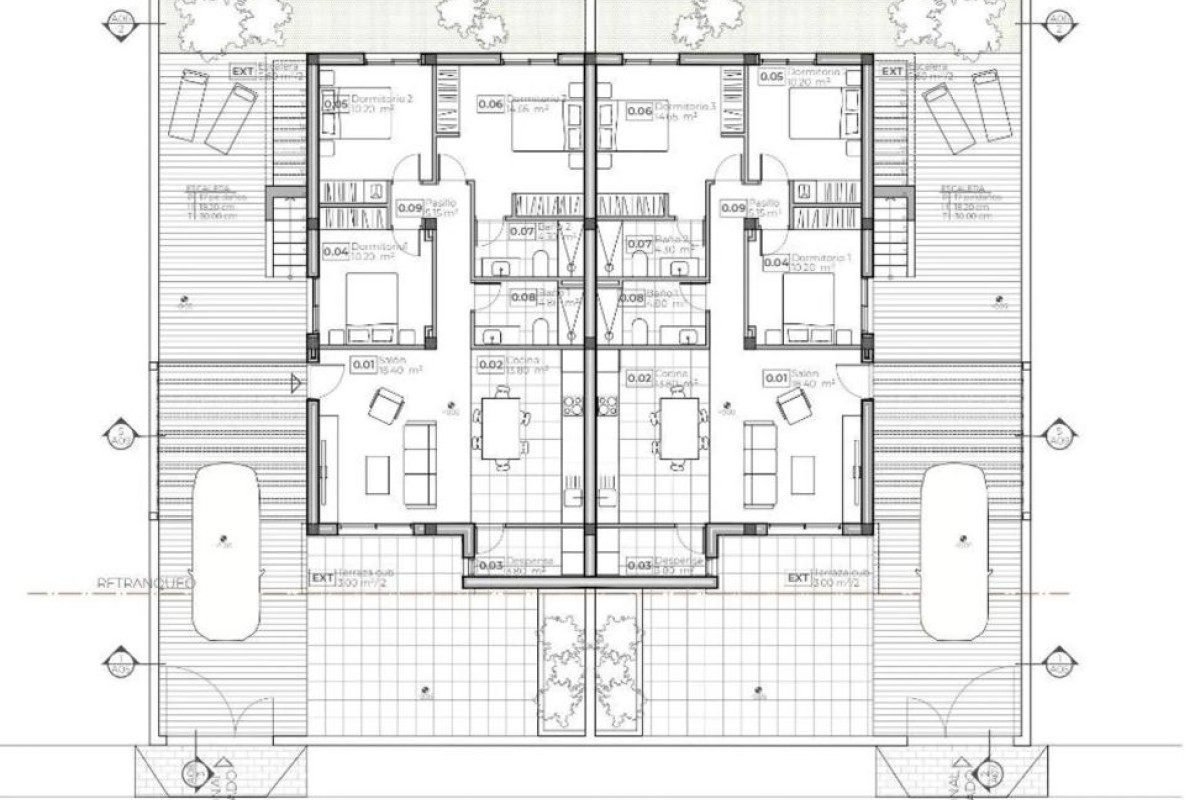 Nieuwbouw - Adosados - Mazarrón - Calle Presbiterio Jesus Garcia s/n