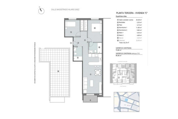 Obra nueva - Áticos - Mazarrón - Calle Juan Sebastián Elcano, 24