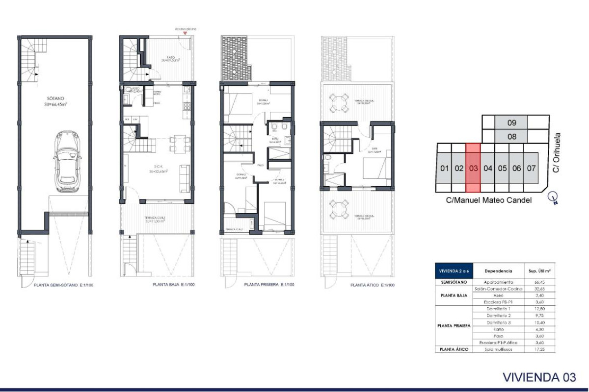 Nieuwbouw - Adosados - Rafal - Calle Manuel Mateo Candel, 242